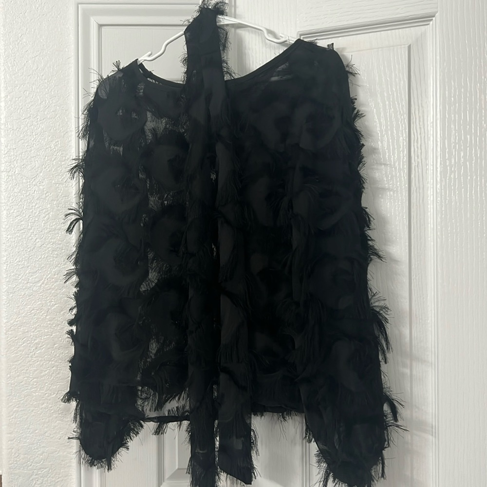 Black sheer blouse